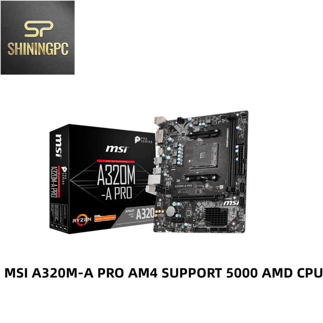 (Read Description )MSI A320MA PRO AM4 Motherboard AMD 3000 Supported