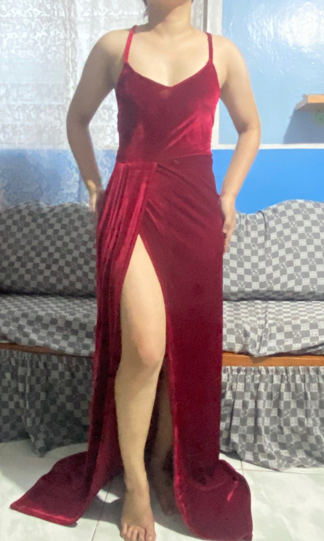 Angelique velvet top maxi dress