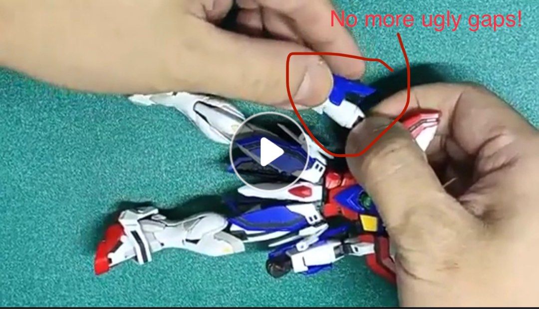 Toy Arm. Remove RG God Gundam Elbow / Arm Joint Replacement Parts D4 - remove ugly gap ...
