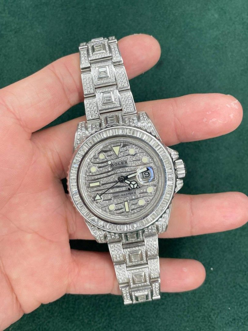 Rolex gmt master deals ii full diamond