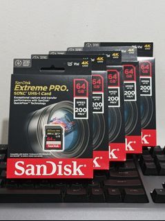 Sandisk extreme pro UHS-I 64gb 200mbs (brand new -sealed) 1.1 super deals