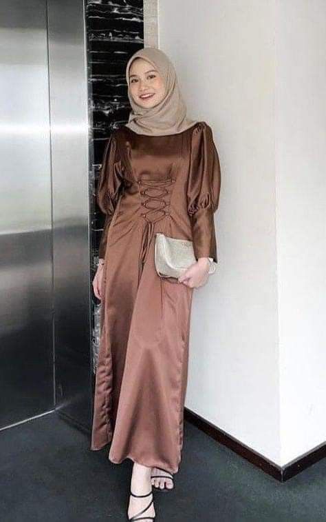 Gaun satin modern on sale