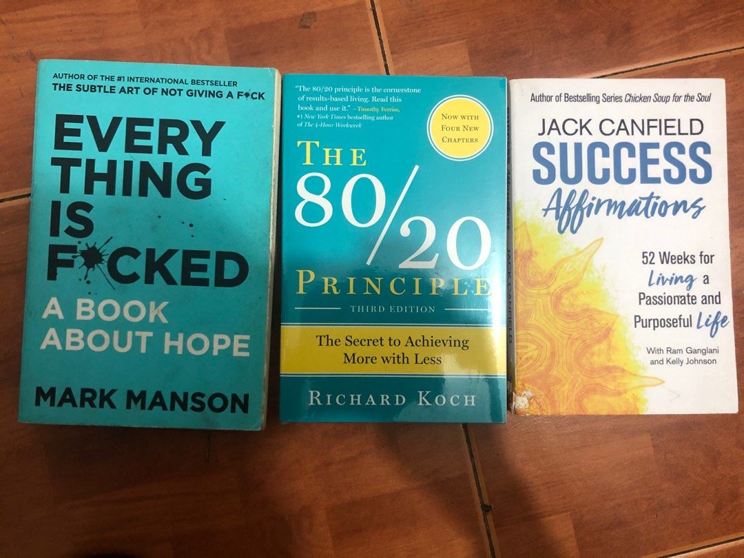 Self help bundle (Category: Assessment Books) located in Quezon City. Submitted by catsdeclutter (Listing ID 1198381579, Image 1). Description: Sealed pa 80/20 .