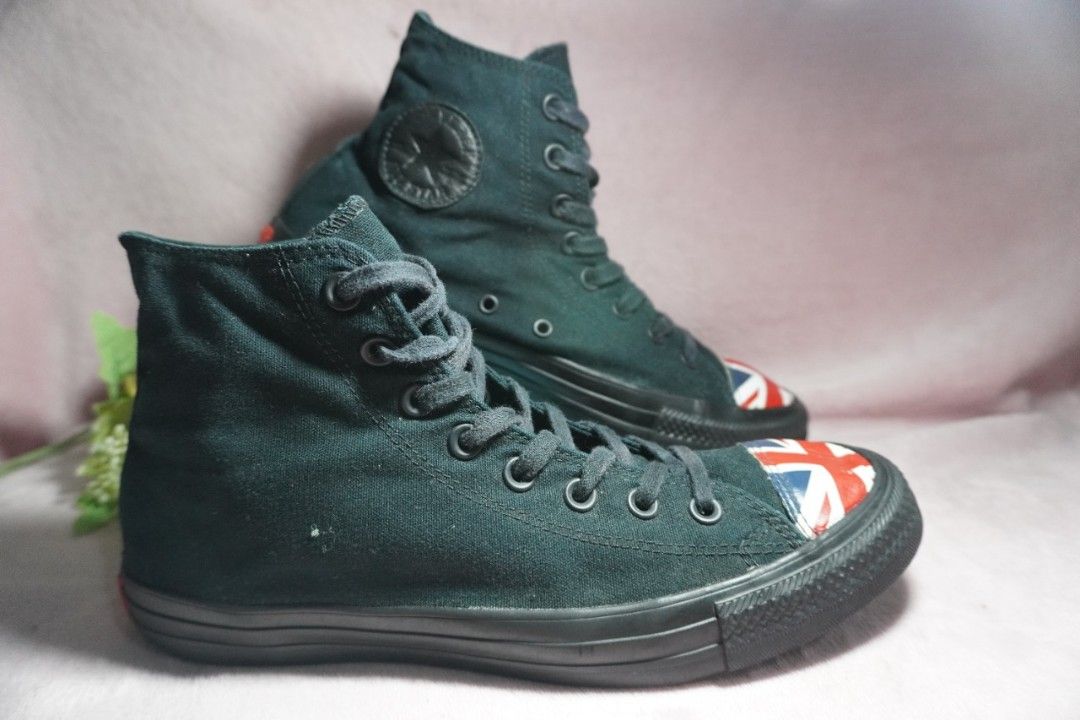 Sepatu Converse United Kingdom UK Flag Chuck Taylor Sneaker Black