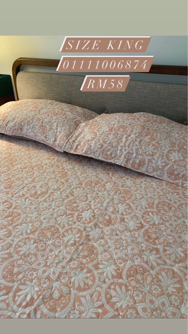 Set king bed spread, Furniture & Home Living, Home Decor, Cushions