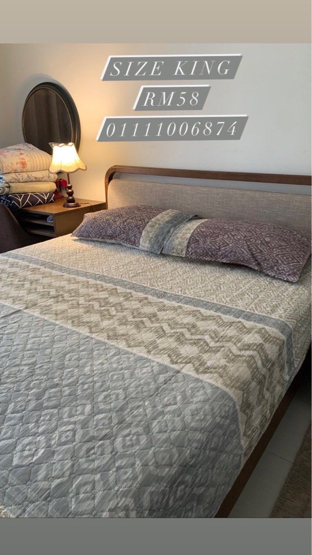 Set king bed spread, Furniture & Home Living, Home Decor, Cushions