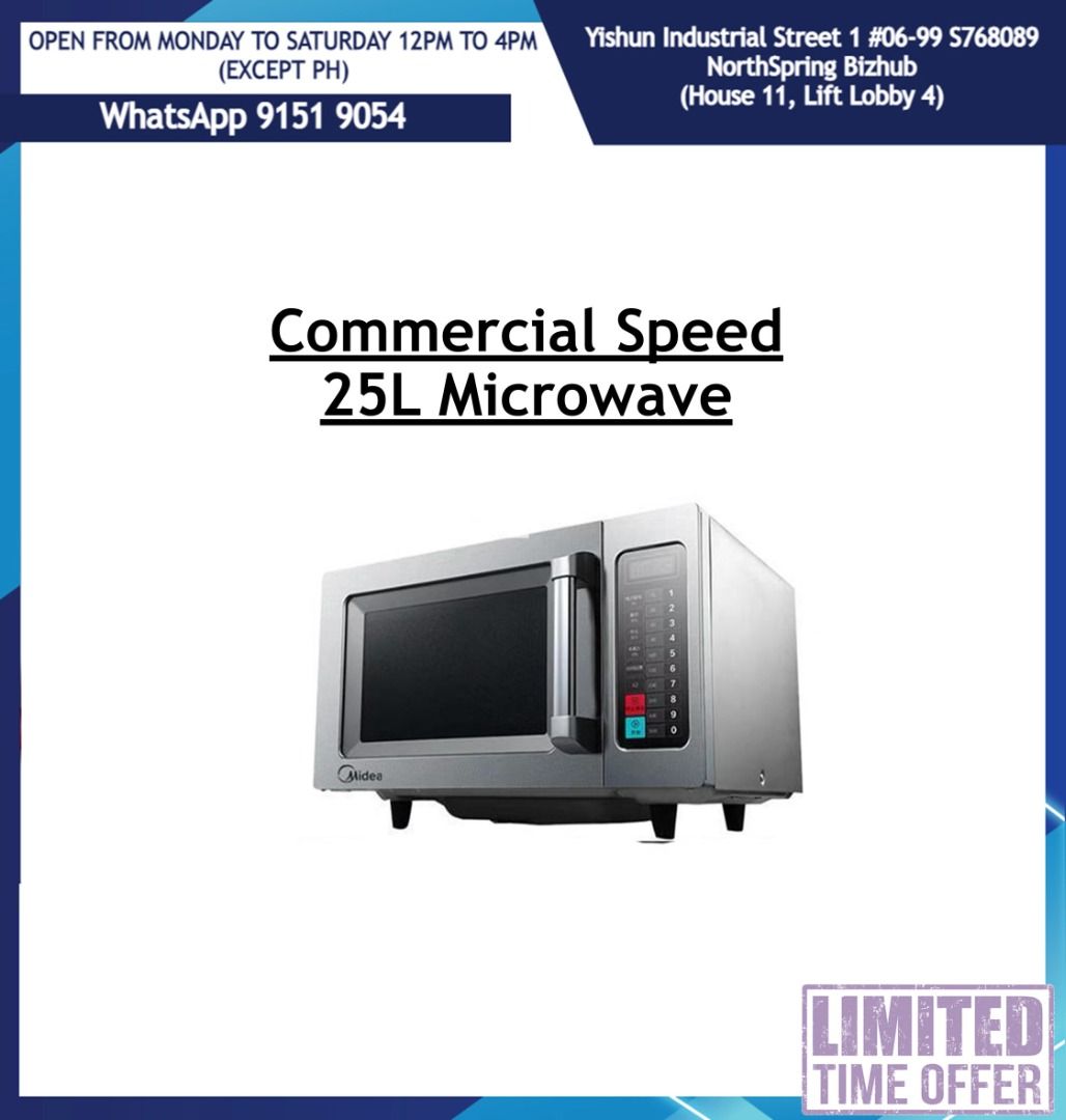 Speed Microwave Commercial 25L CodeEF7520, TV & Home Appliances