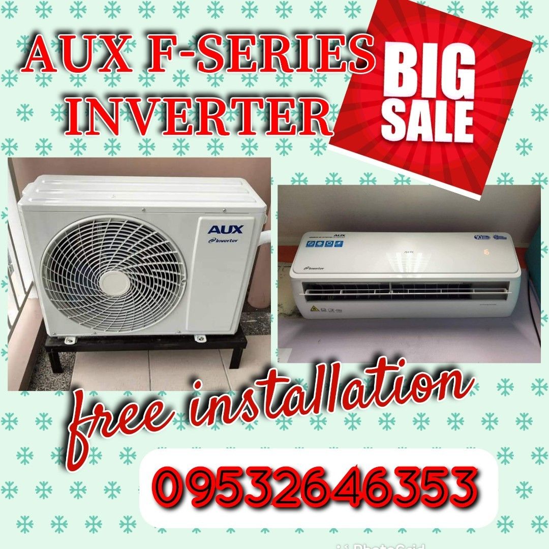 SPLIT TYPE AIRCON INVERTER BRAND NEW SEALED WITH FREE INSTALLATION, TV
