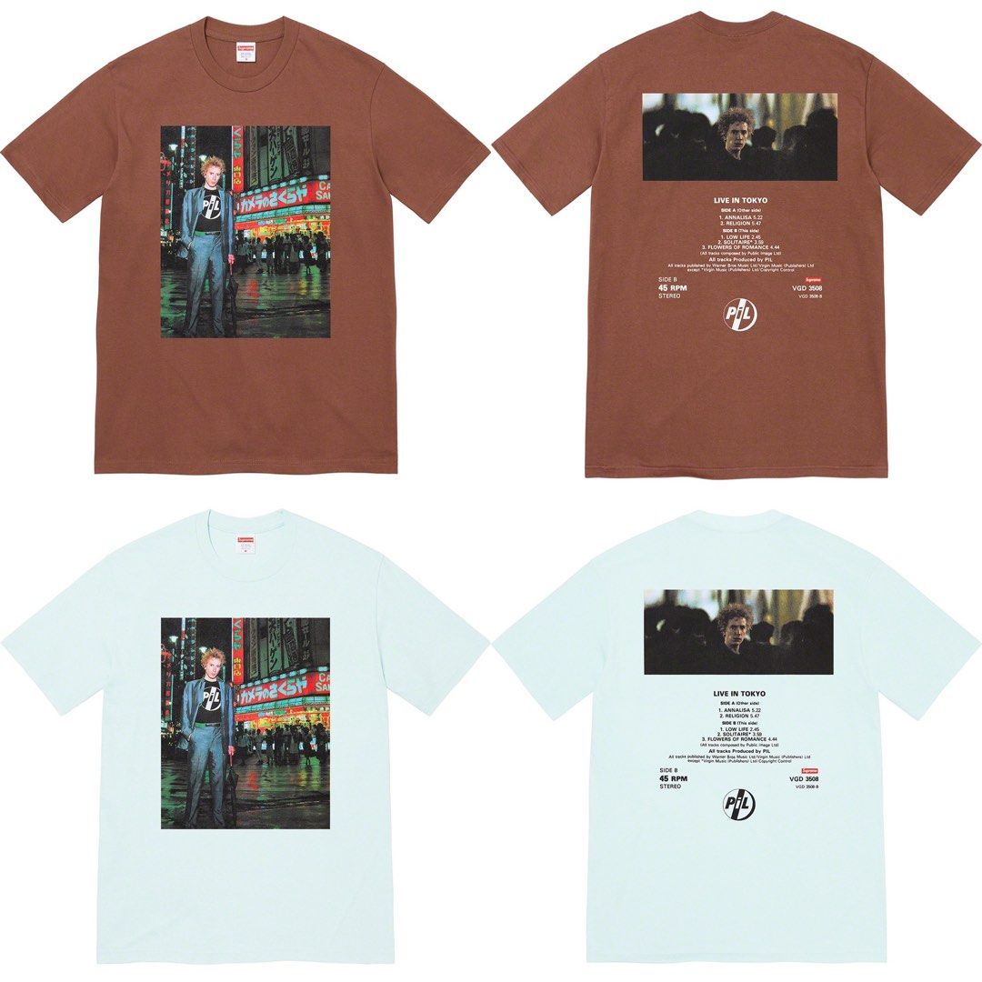 Supreme 22FW PiL Live In Tokyo Tee 黒 XL Tシャツ | red-village.com