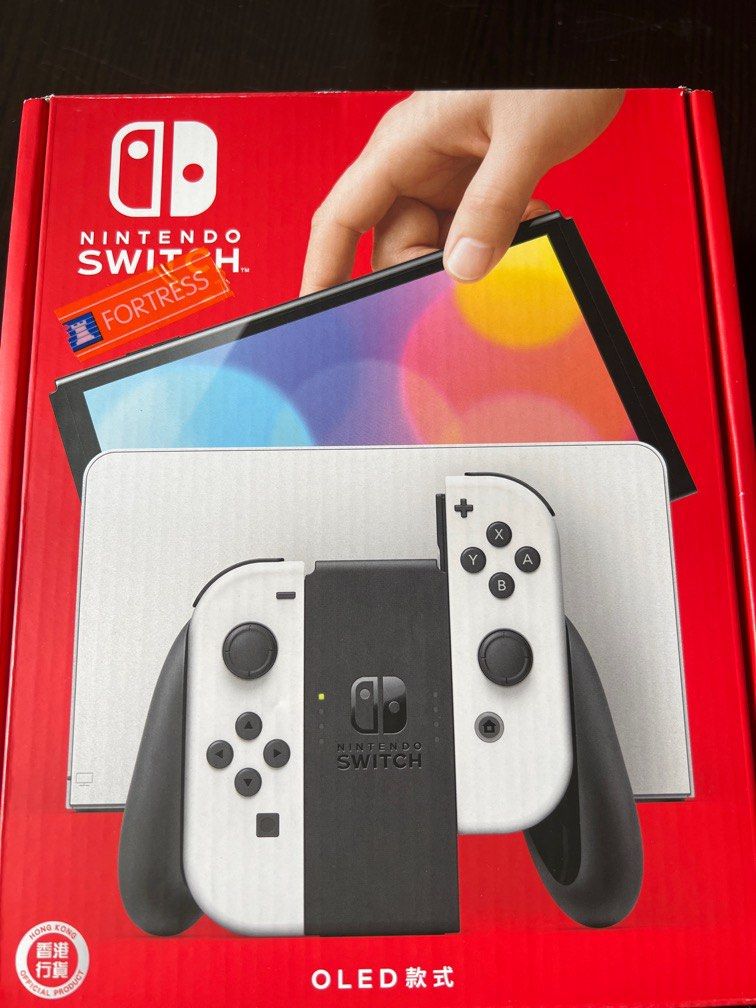 全新switch oled 連盒連game連手制加一年保養單, 電子遊戲, 電子