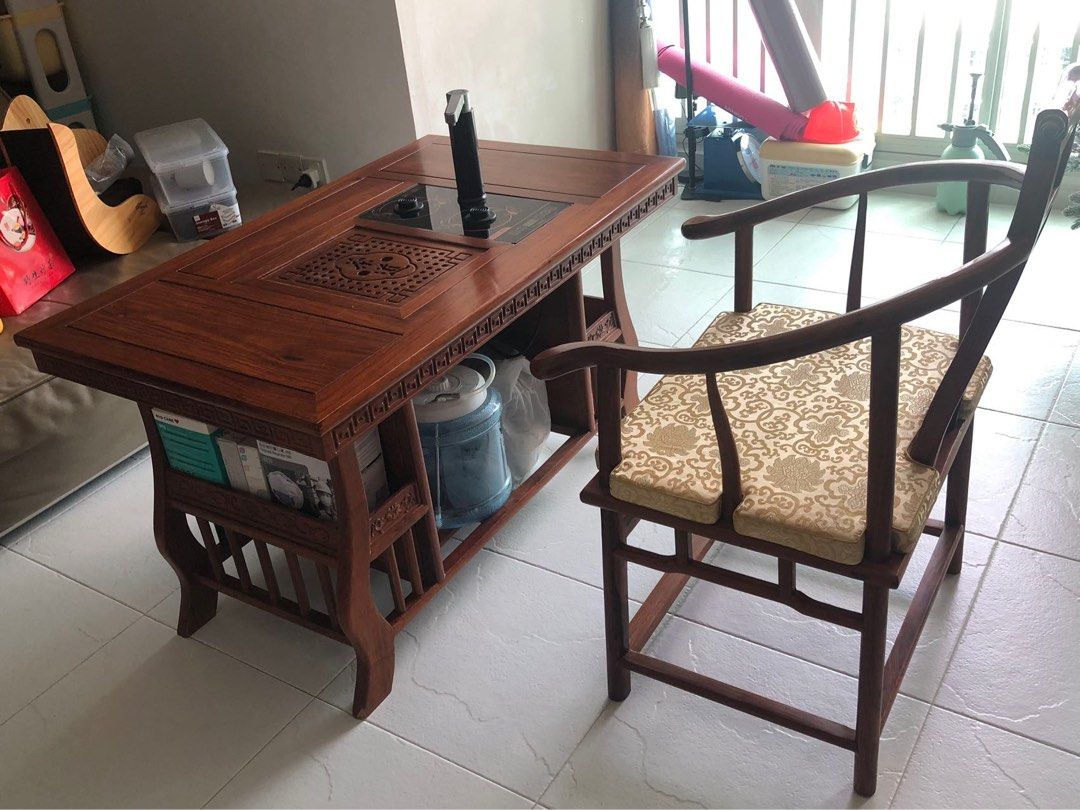 Tea table (Category: Other Home Furniture) located in Singapore. Submitted by grandwhale.1e682a (Listing ID 1198318409, Image 1). Description: Solid wood , self collect at punggol. .