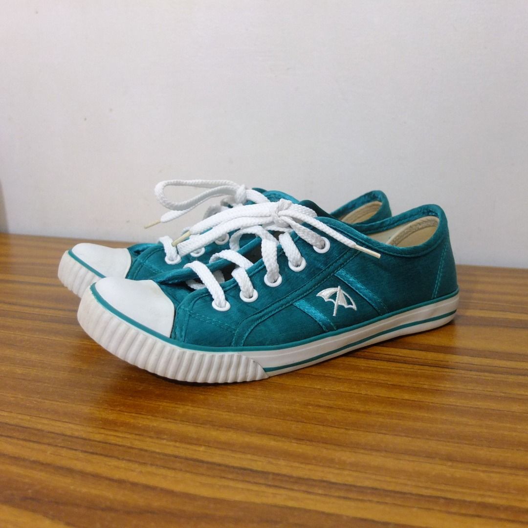 Teal Green Branded Arnold Palmer Sneakers Rubber Shoes Canvas Size