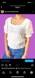 Thrift Vintage Korea Jepang Blouse Top
