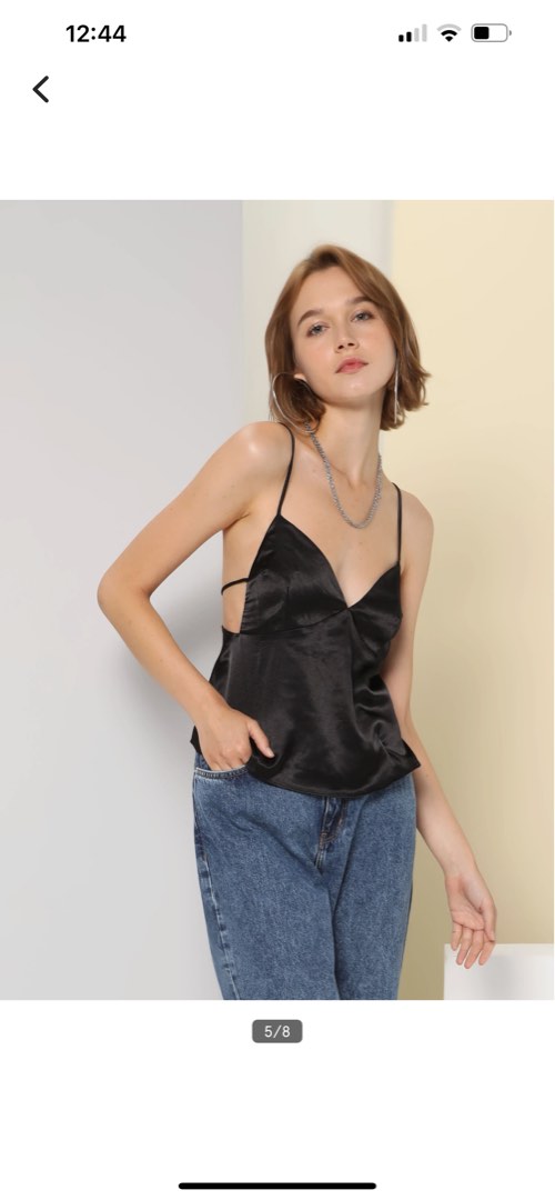Topshop satin cami top, Women's Fashion, Tops, Sleeveless on Carousell