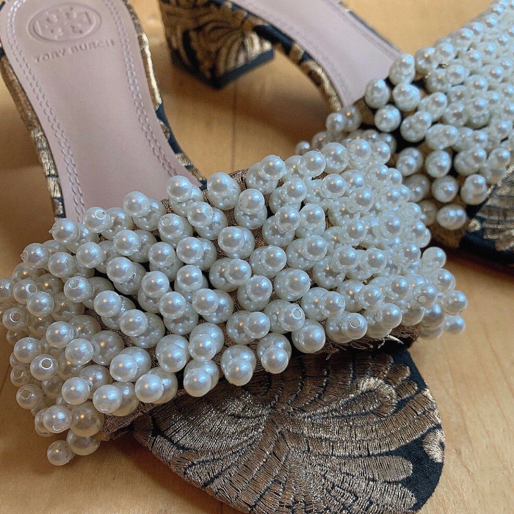Tory burch pearl heels outlet