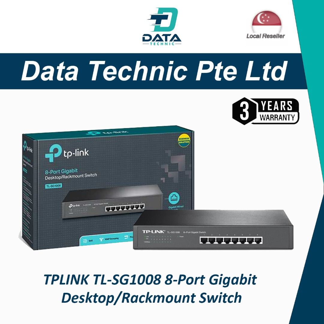 TL-SG1008, 8-Port Gigabit Desktop/Rackmount Switch