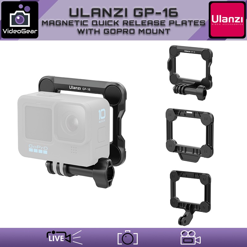 Ulanzi GP-16 — (Magnetic Quick Release Plates with GoPro Mount