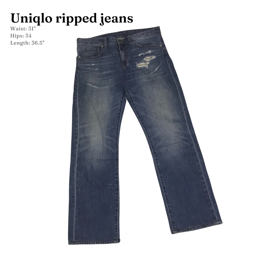 Uniqlo ripped jeans/denim pants, Women's Fashion, Bottoms, Jeans on