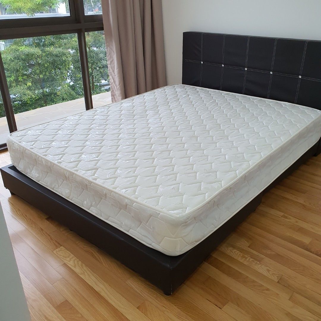 Used Queen Sized Mattress and Bed Frame for Sale, Furniture & Home