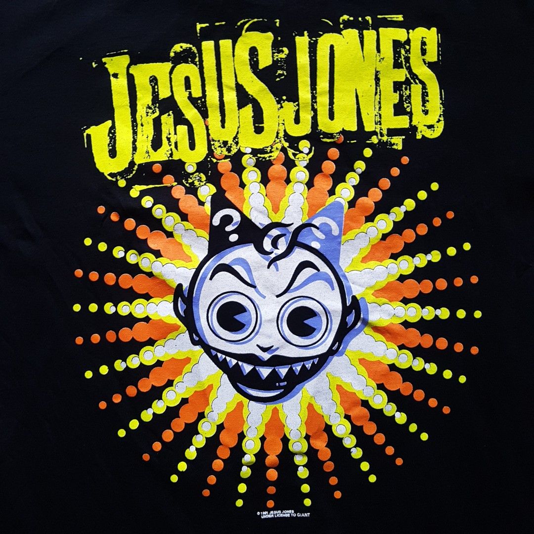 Vintage 1991 Jesus Jones Doubt World Tour Band Tee T Shirt Music Dance Electronica Edm Rave 80s