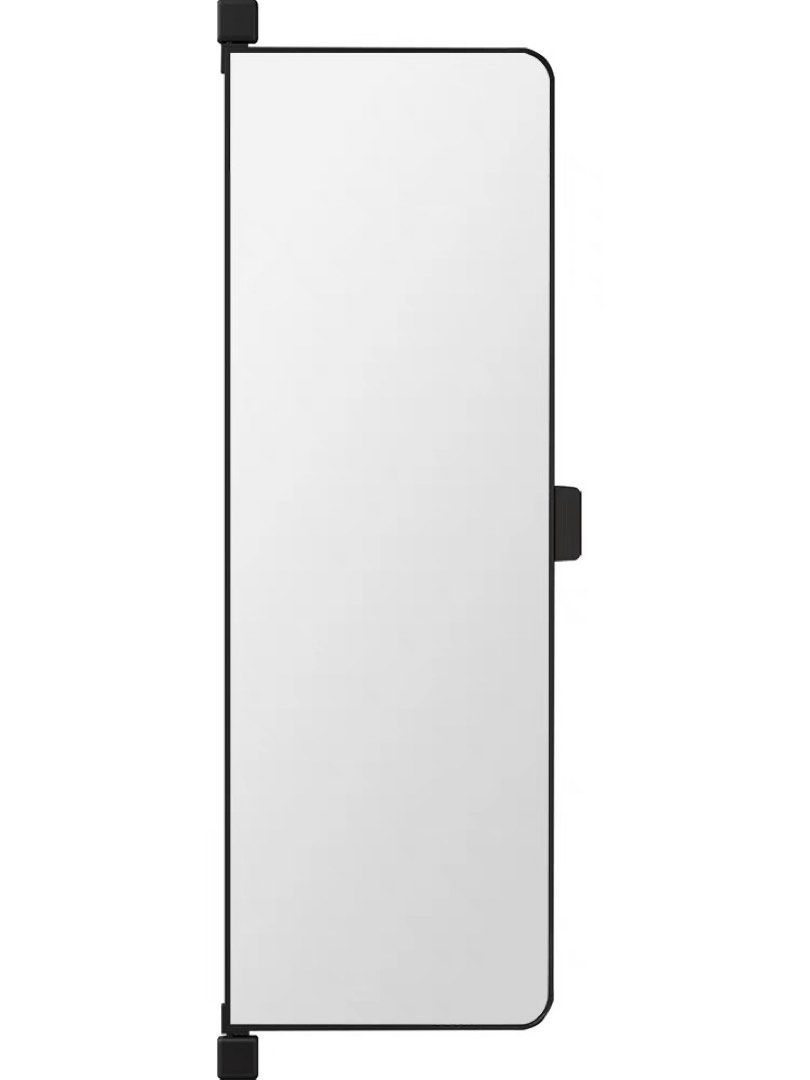 Wardrobe mirror invisible flat door sliding mirror builtin rotating