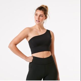 WOMEN OFF SHOULDER SPORT CROP TOP IN RUST - SZ 14