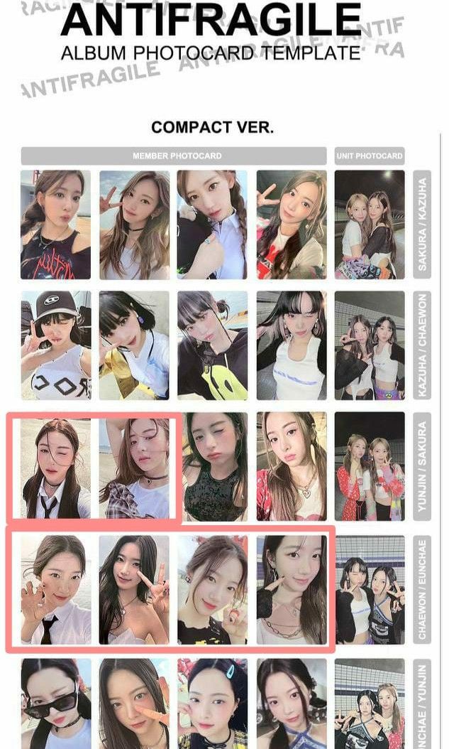 LE SSERAFIM SAKURA HOT Weverse Version Photocard B Version A