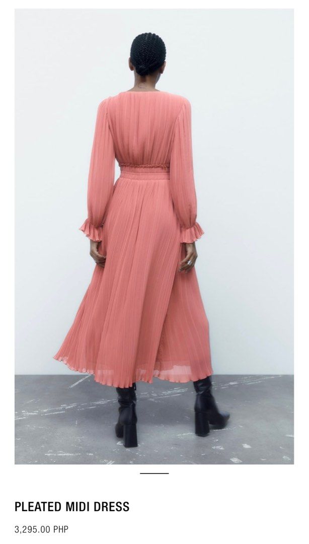 strapless open back dress Wool Layered Neck Pleated Maxi Dress Billie, Deep Olive / M main image 0