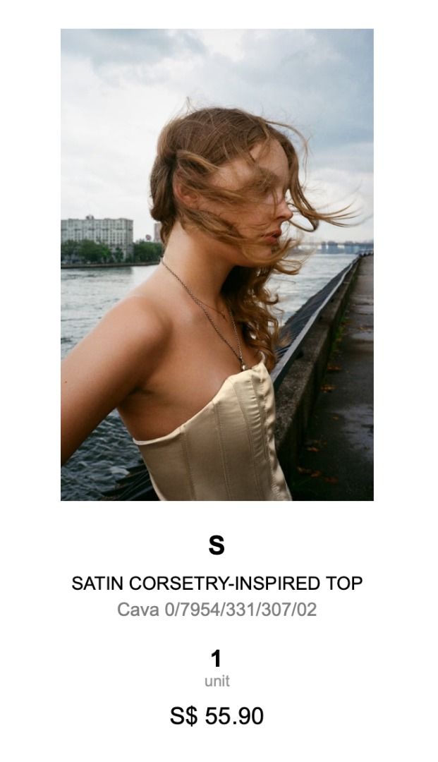 Zara SATIN CORSETRY-INSPIRED BODYSUIT Black 0/4661/033/800/03, Women's  Fashion, Tops, Other Tops on Carousell