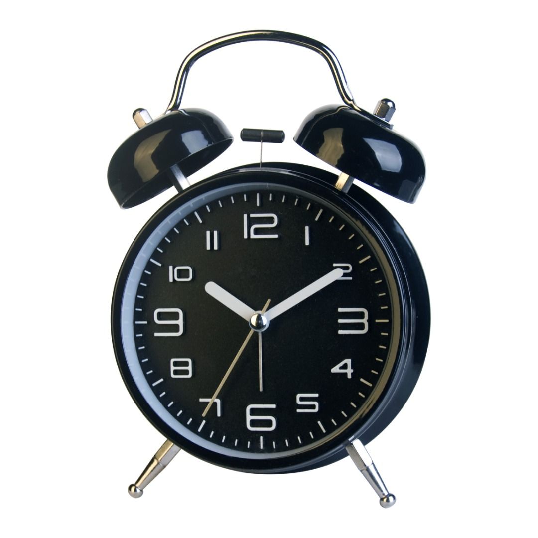4 Inch Classic Loud Twin Double Bell Alarm Clock Analogue Bedside ...