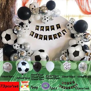 Sports Theme Birthday Decorations, Sports Colorful Balloons Garland Arch  Birthday Backdrop Soccer Baseball Foil Balloons for Sports Party Boys  Sports