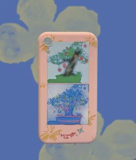 粉膚色松柏手機殼 中國風 少女