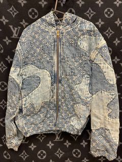 Louis Vuitton x Nigo Monogram Patchwork Denim Hoodie Indigo Men's - FW21 -  US