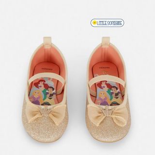 英國直送🇬🇧 公主閃閃平底鞋 Disney Princesses Glitter Ballerina Shoes（現貨 UK10x1)