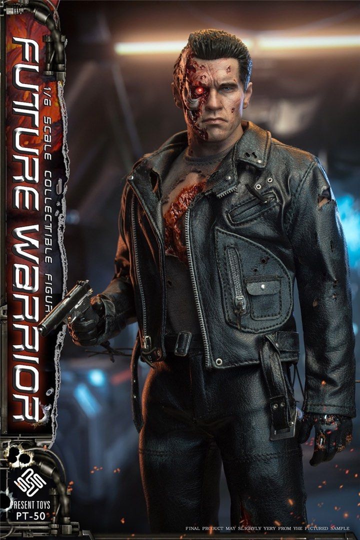 預訂] 普通版Present Toys 1/6 Terminator 未來戰士T-800 可動人偶模型