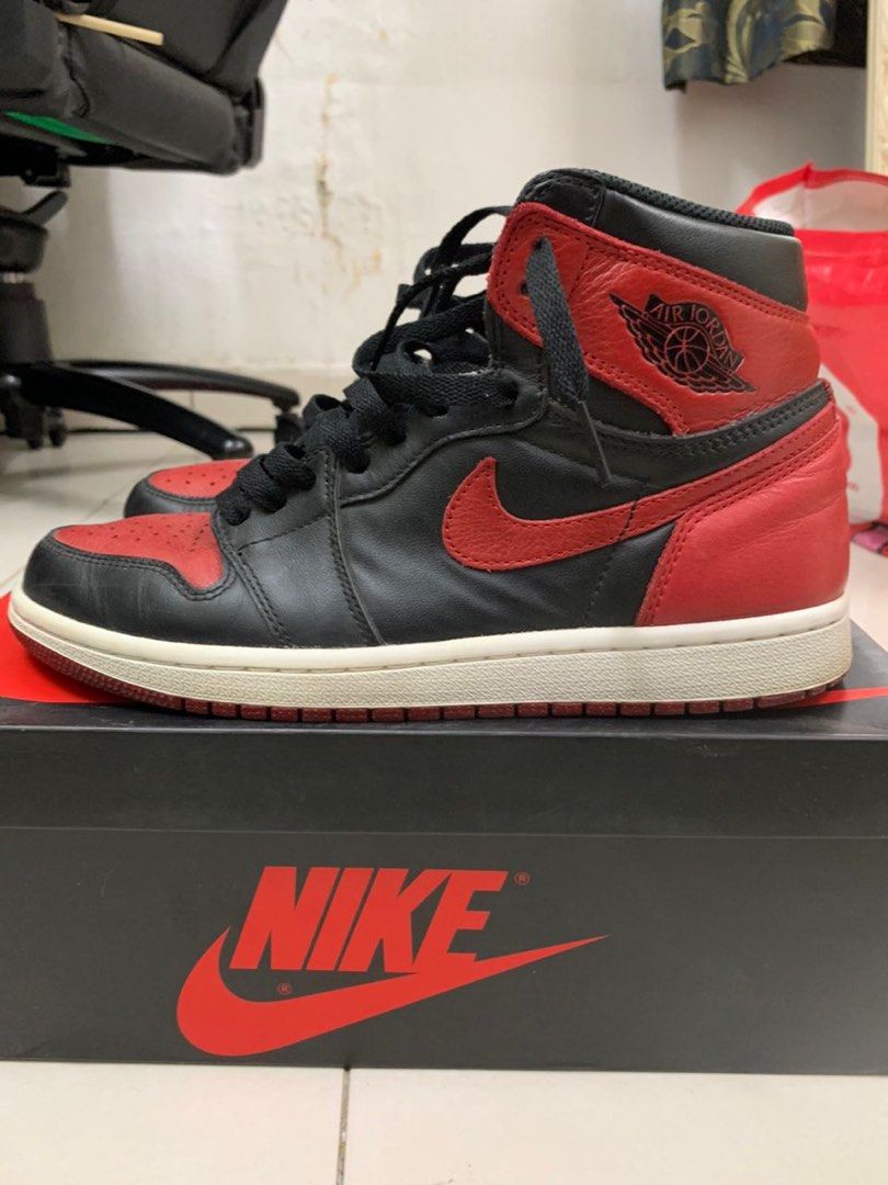 AIR JORDAN 1 BRED BLACK RED BANNED 2016 Men s Fashion Footwear
