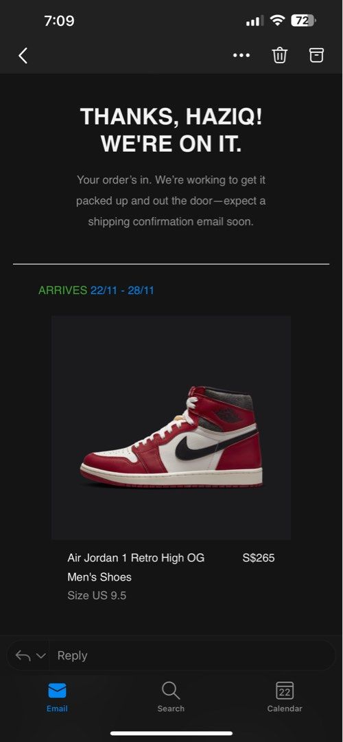 Air Jordan 1 High Lost and Found Men s Fashion Footwear