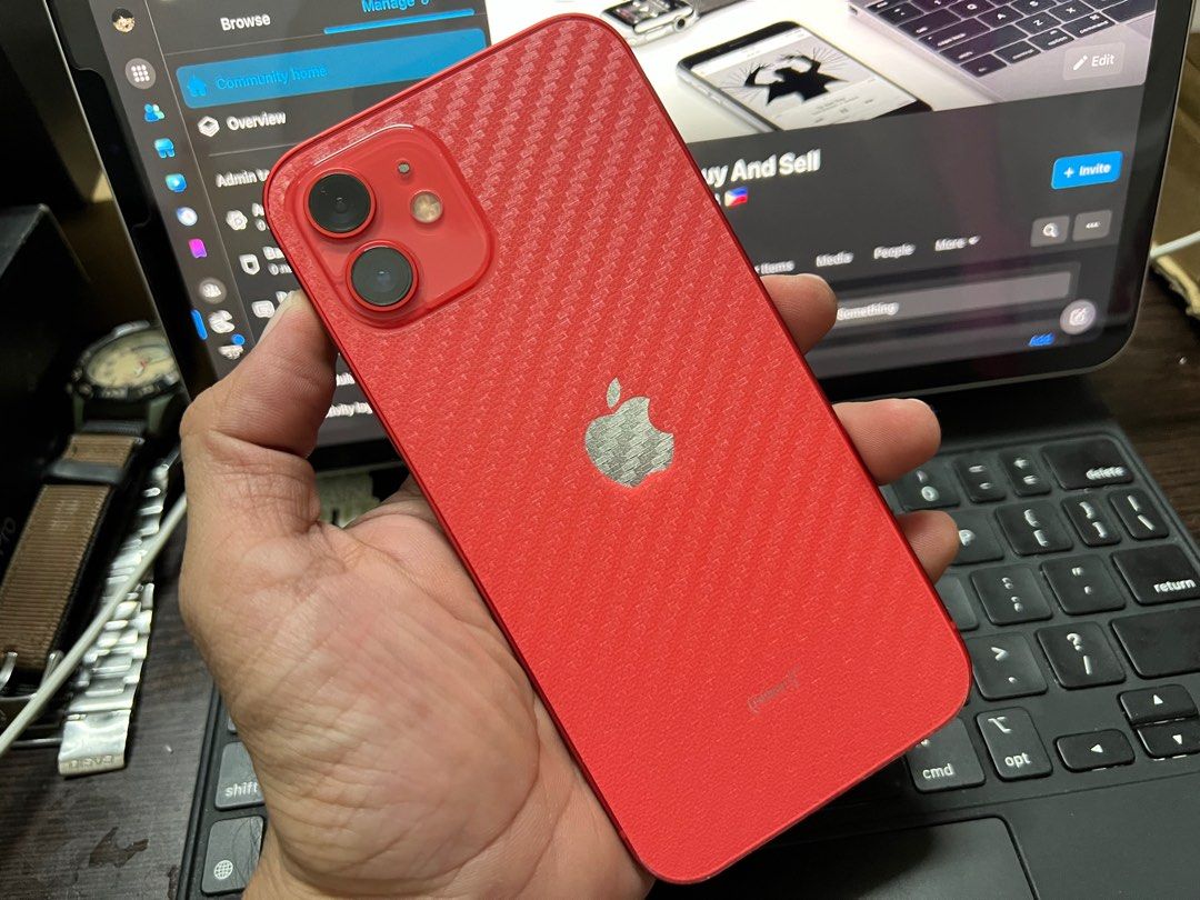 Apple iPhone 12 Product Red Ed. (Category: iPhone 12 Series) located in Cainta. Submitted by ipotchgadget (Listing ID 1198461156, Image 1). Description: PTP Admin For sale or Swap Apple iPhone 12 64gb Product Red ed. Came from Globe Globe Lock Swap Accepted ( Swapping Price is higher than selling Price ) PRICE: • 25,000 CONDITION: •98% Smooth •101% Good Running condition Test all you want upon meet up •Battery health 87% PACKAGE: •unit •wallcharg