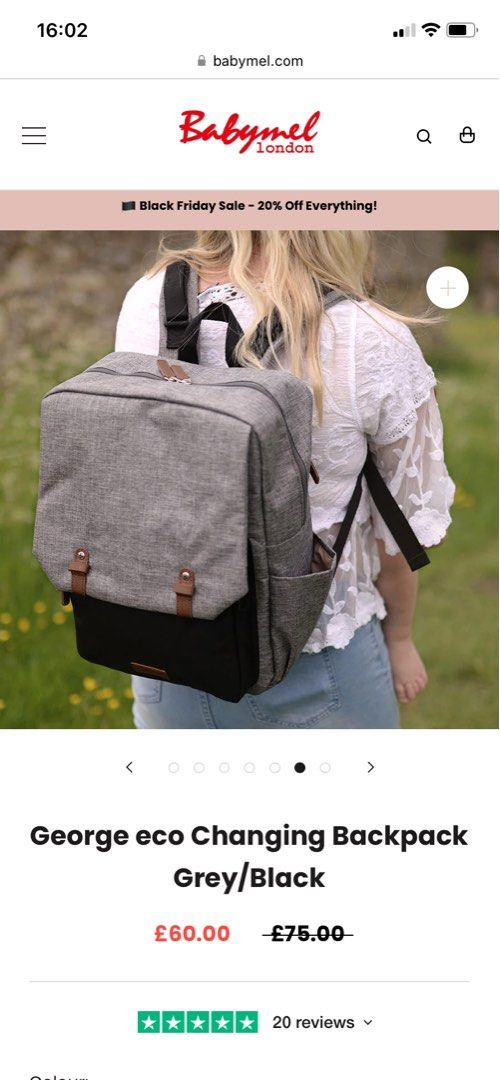 Babymel london nappy bag clearance