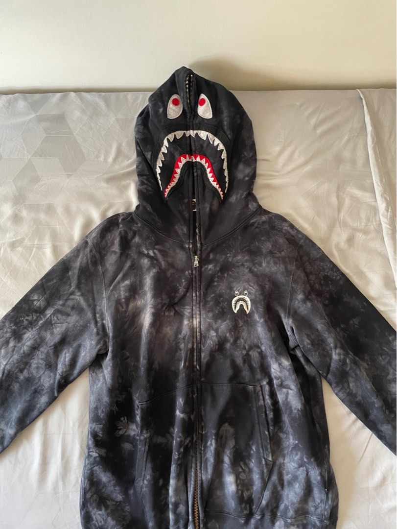 Bape ponr shark hoodie sales black