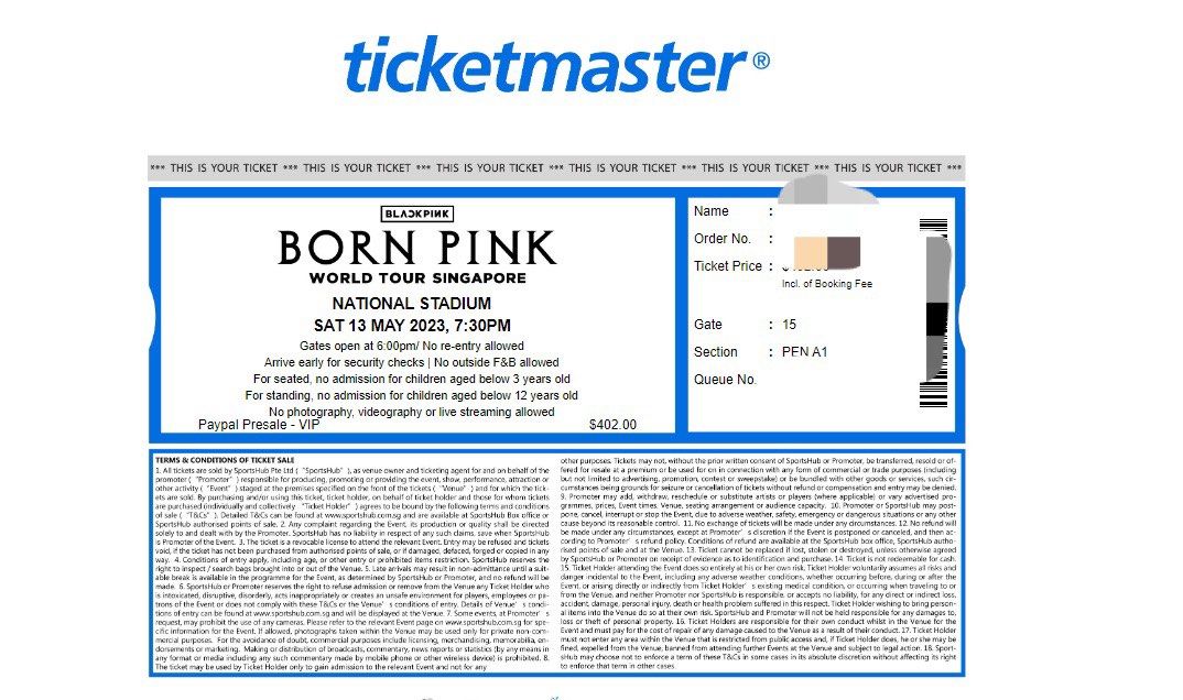 Blackpink VIP tickets, Tickets & Vouchers, Event Tickets on Carousell