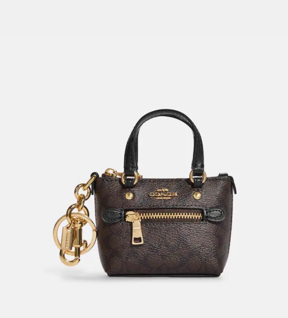 Buy Coach Women's Mini Gallery Tote Bag Charm Key Chain (Signature
