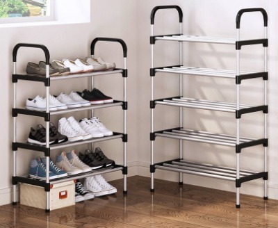 BN (DELIVERY FOC) SHOE RACK Steel 4/5/6 Shelf Shelving Shoes Cabinet ...