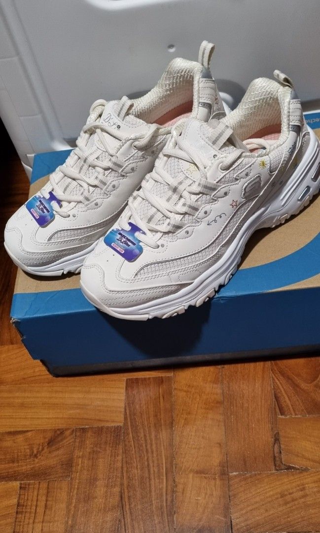 White glitter skechers shop