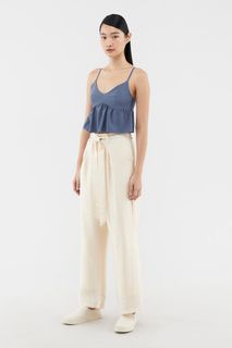 BN TEM the editor’s market lyza textured pants in apricot xs
