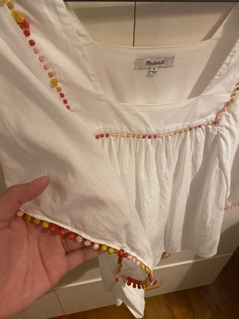 madewell pom pom butterfly top