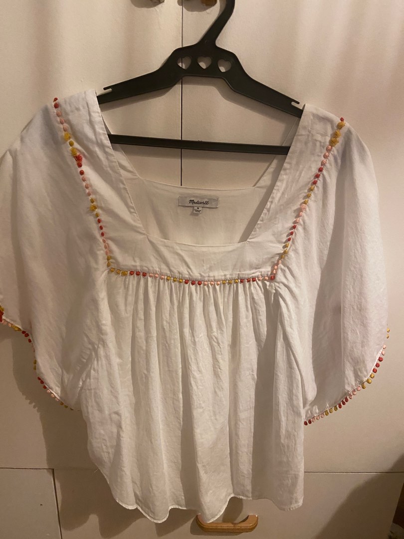 madewell pom pom butterfly top