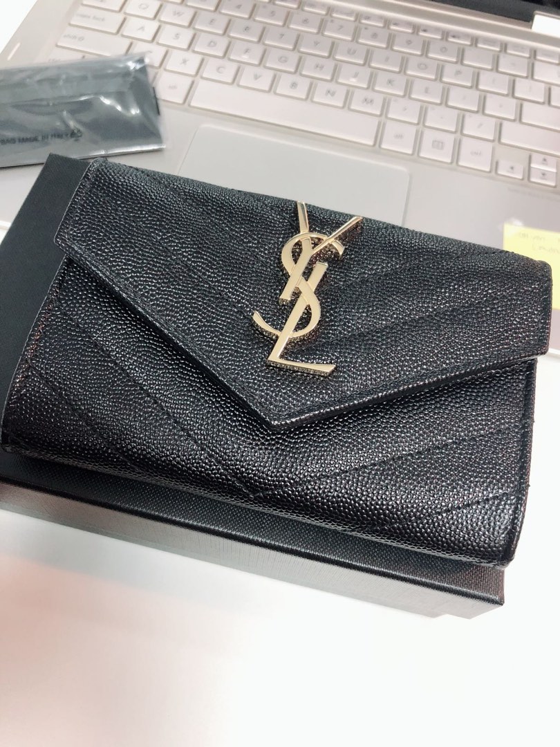 brand new ysl small wallet card holder, Luxury, Bags & Wallets on Carousell