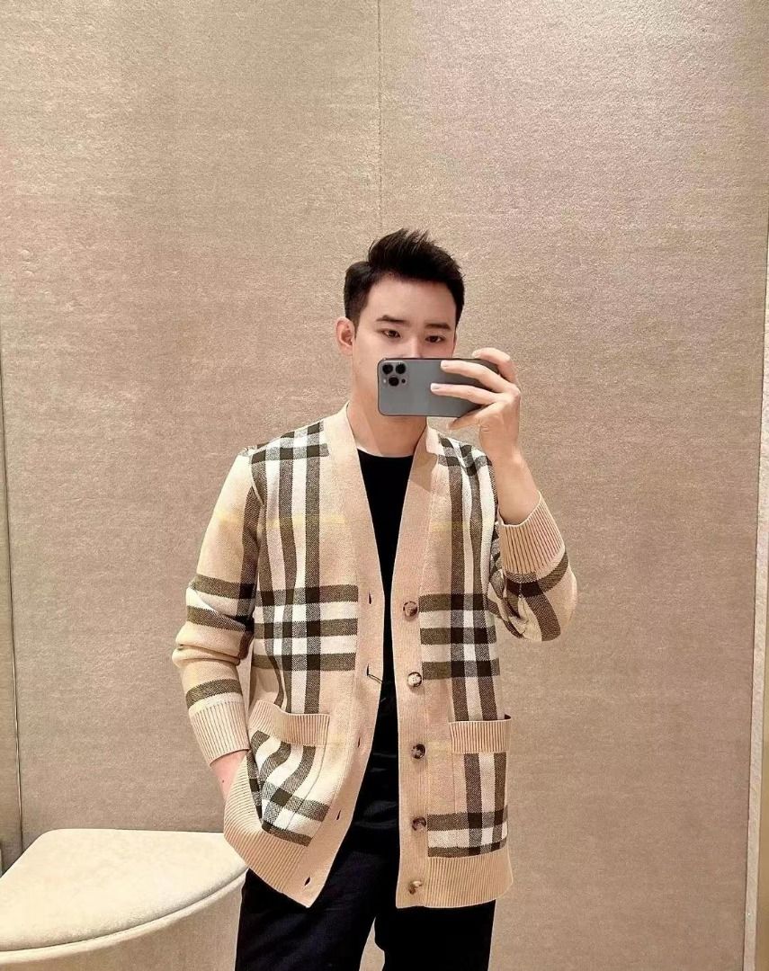 Burberry cardigan men sale