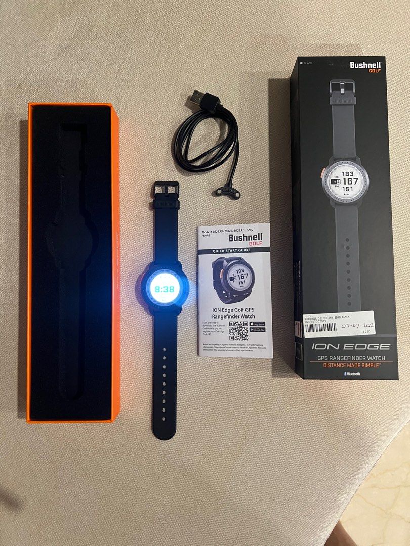 Bushnell golf ION EDGE GPS RANGE FINDER WATCH original purchase price is S 180 from Singapore pro shop with receipt
